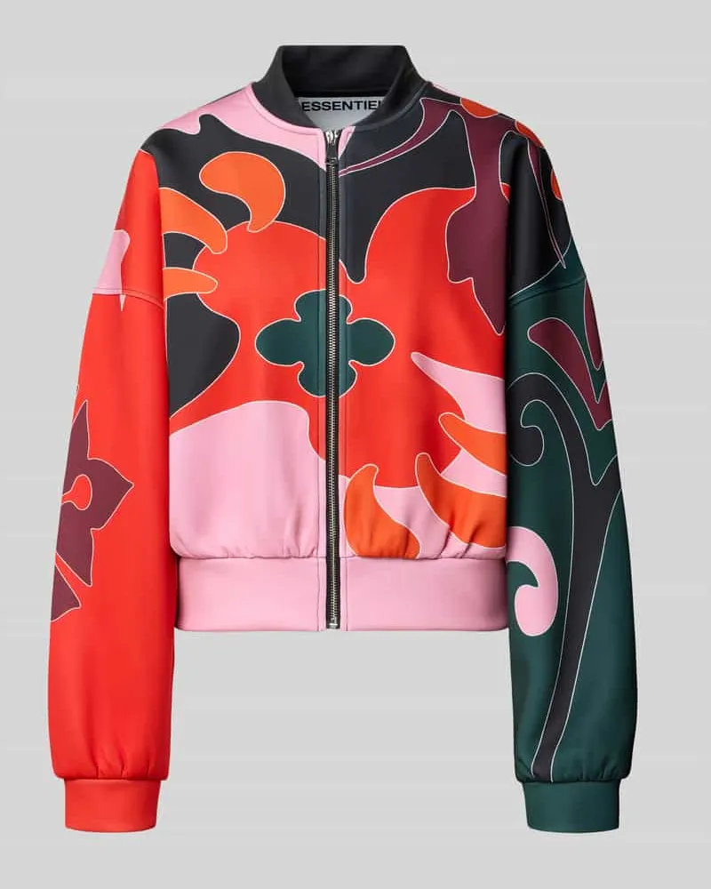 Essentiel Regular Fit Bomberjacke mit abstraktem Farbmuster Modell 'KIVA Rot