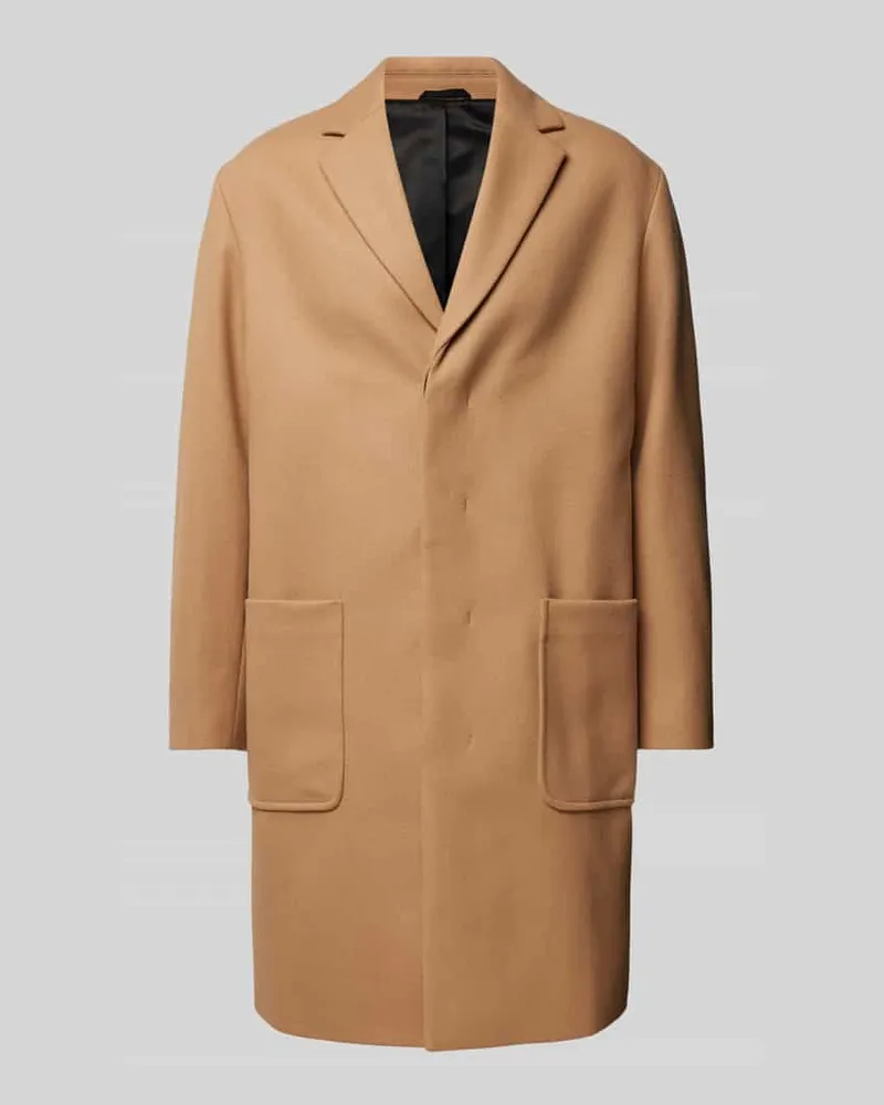 Calvin Klein Mantel mit Woll-Anteil Camel
