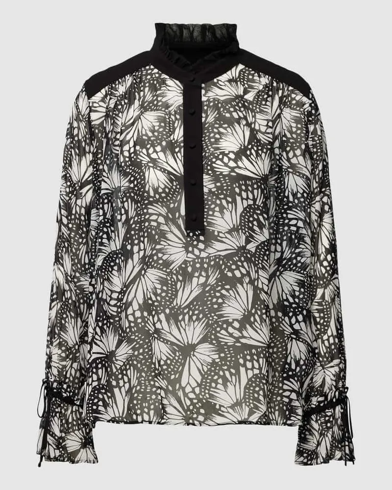 The Kooples Bluse aus Viskose mit Allover-Muster Black