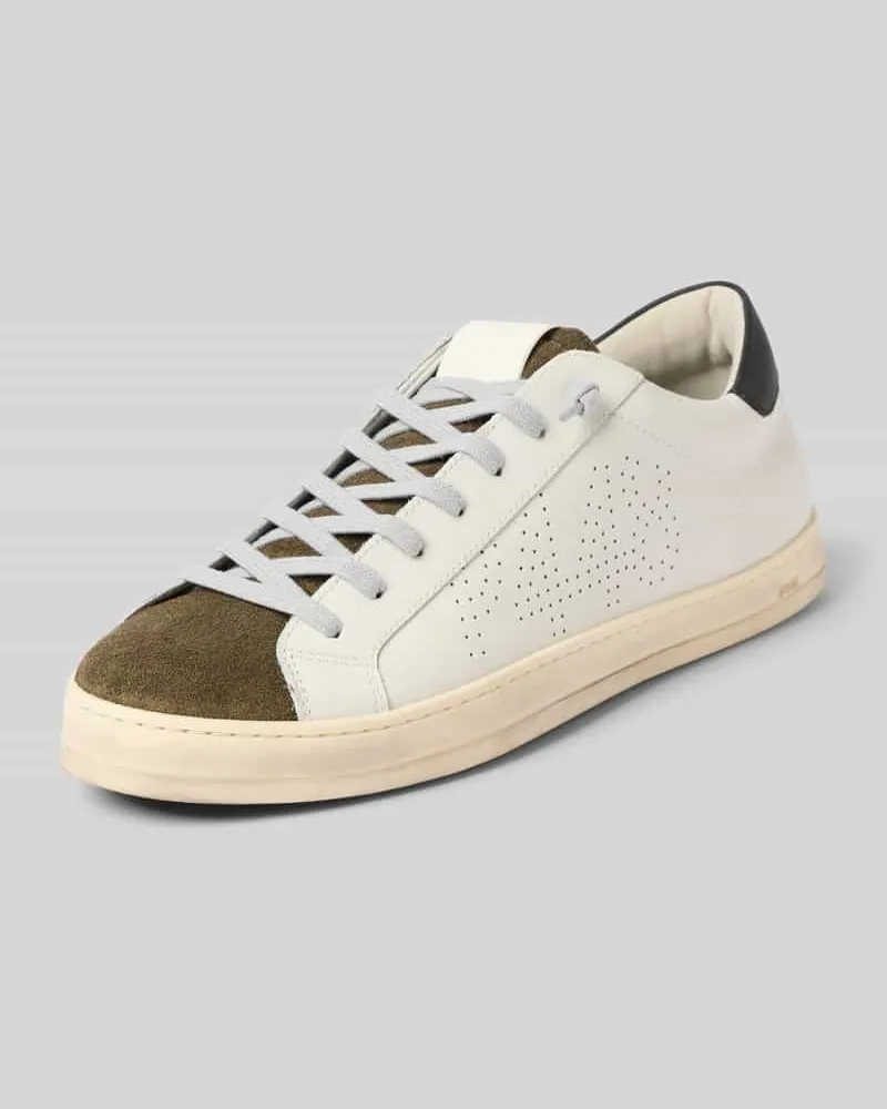 P448 Sneaker mit Lochmuster Modell 'JOHN Weiss