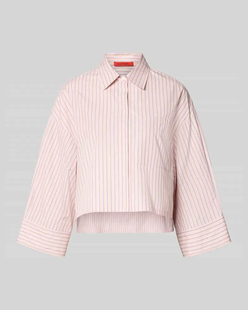 MAX&Co. Boxy Fit Hemdbluse aus reiner Baumwolle Modell 'VELOCE Rosa