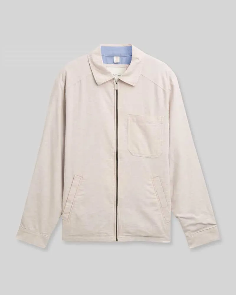 Tom Tailor Regular Fit Blouson aus Leinen-Baumwolle-Mix Beige