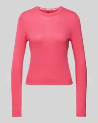 HUGO BOSS Strickpullover mit Label-Stitching Modell 'Scallia Pink