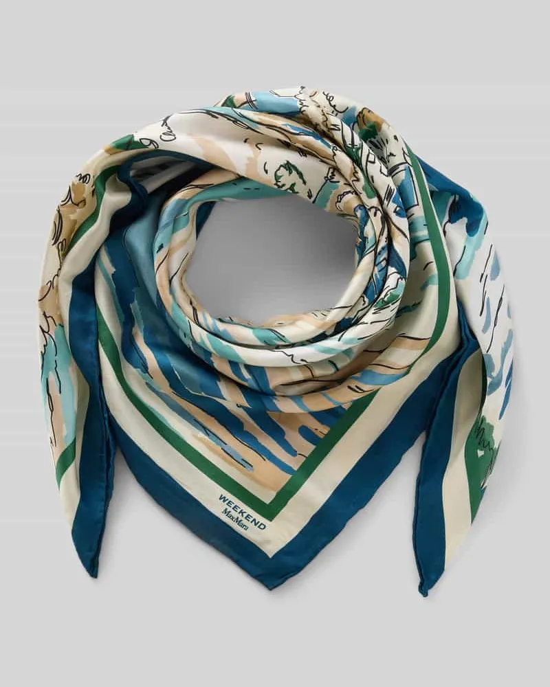 Max Mara Schal aus reiner Seide Modell 'WKAONESTO Weiss