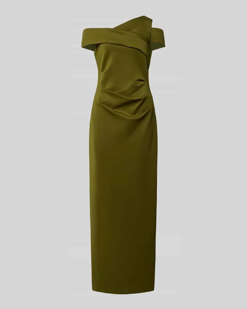 Adrianna Papell Maxikleid mit Raffungen Oliv