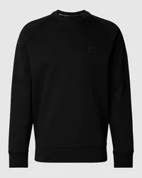 HUGO BOSS Sweatshirt mit Label-Badge Modell 'Stadler 82 Black