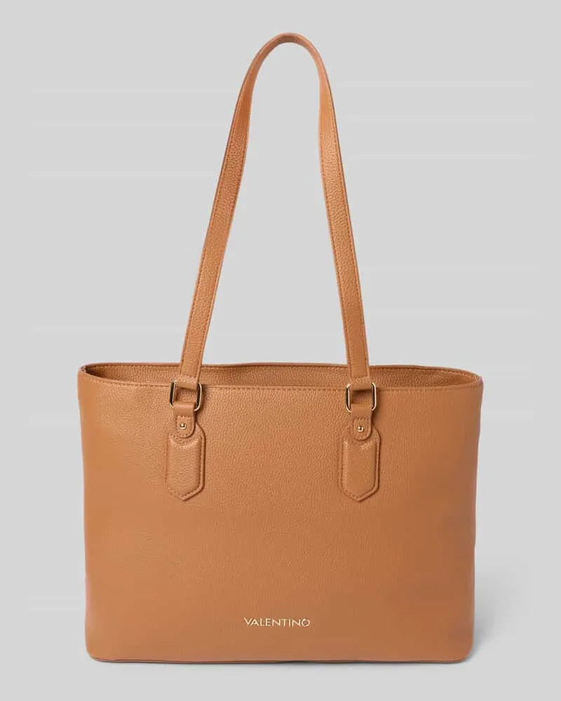 Valentino Bags Shopping Bag mit Logo-Applikation Modell 'Brixton Cognac