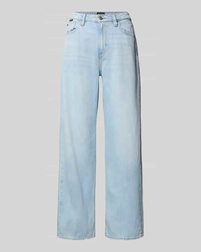 HUGO BOSS Wide Leg Jeans im 5-Pocket-Design Modell 'CROSSROAD Hellblau