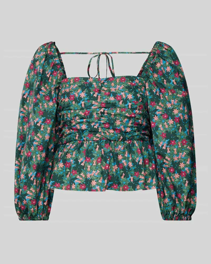 Max Mara Bluse mit 3/4-Arm Modell 'PALPITI Dunkelgruen