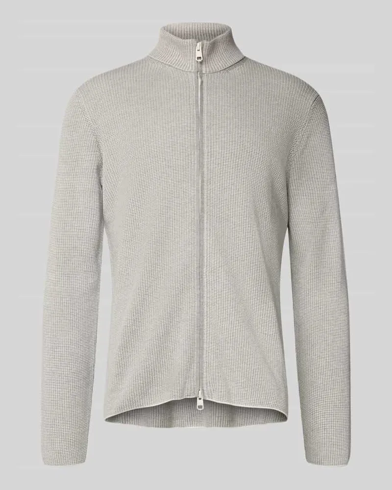 cinque Regular Fit Strickjacke mit Reißverschluss Modell 'Cinupio Hellgrau
