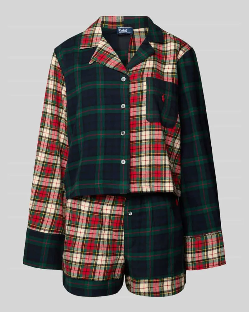 Ralph Lauren Pyjama-Set mit Logo-Stitching Rot