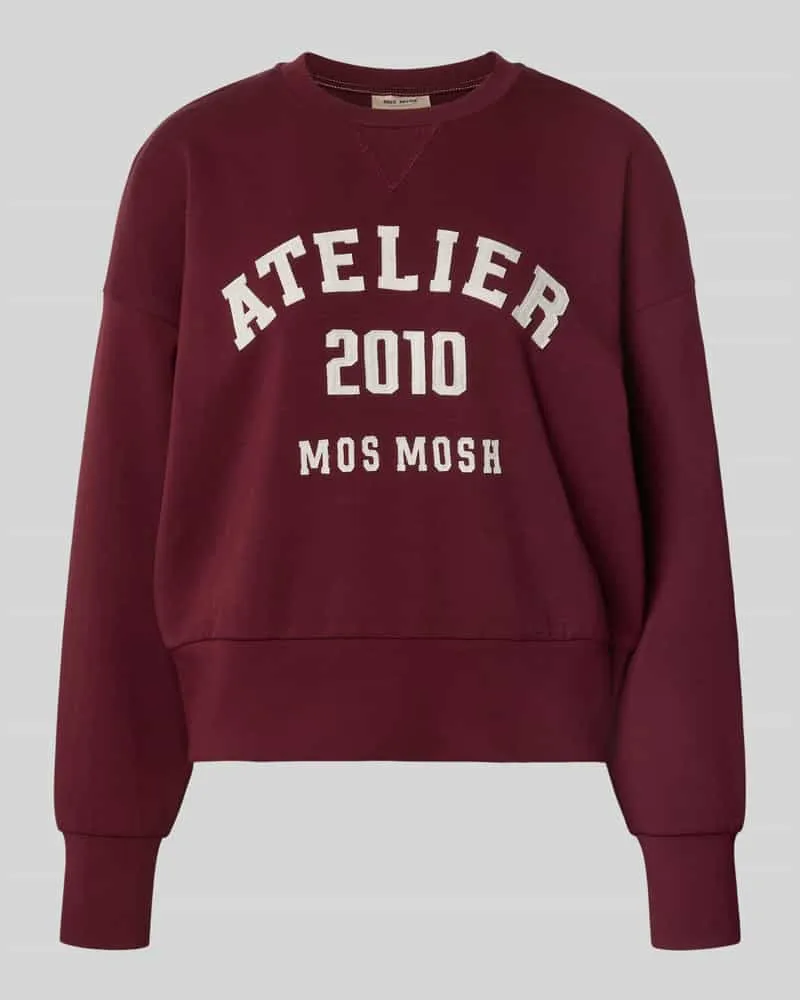 Mos Mosh Oversized Sweatshirt aus Viskose-Mix Modell 'Nima Bordeaux