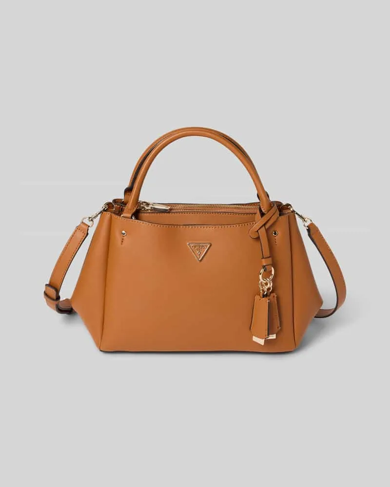 Guess Satchel Bag mit Label-Applikation Modell 'TALENT Cognac