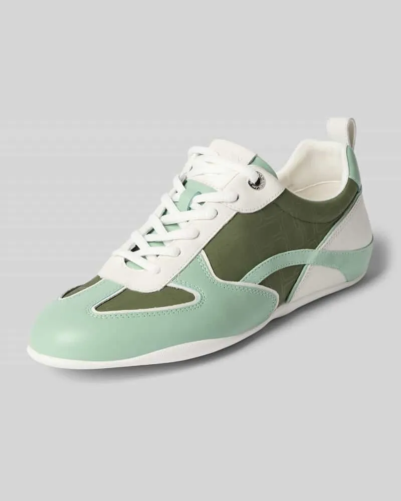 Marc Cain Sneaker mit Schnürung im Retro-Look Oliv