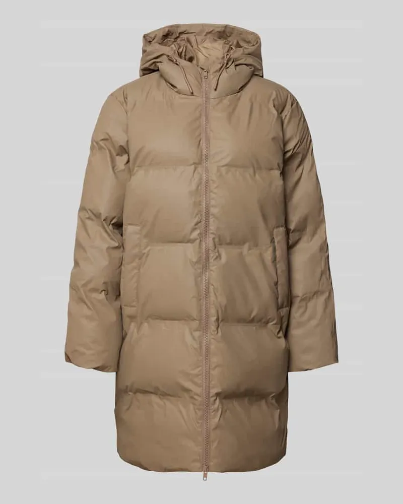 FREEQUENT Steppjacke mit Zweiwege-Reißverschluss und Eingrifftaschen Taupe