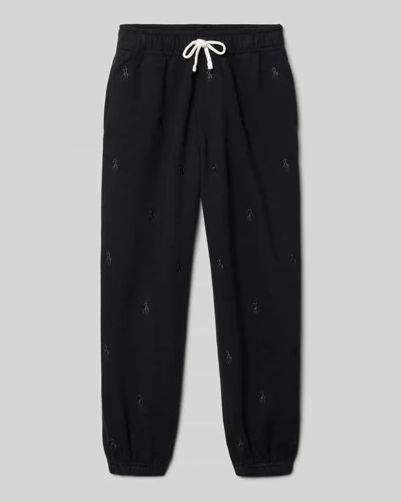 Ralph Lauren Sweatpants mit elastischem Bund Black