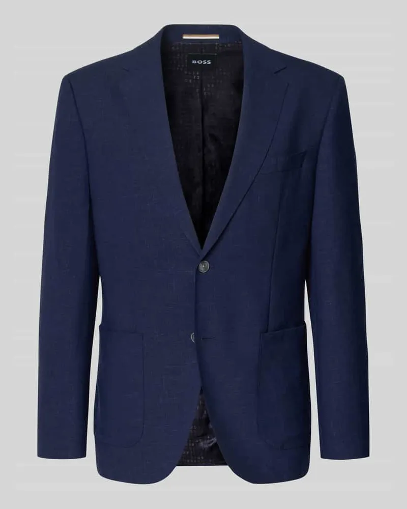 HUGO BOSS Regular Fit Anzugsakko mit Woll-Anteil Modell 'JANSON Marine