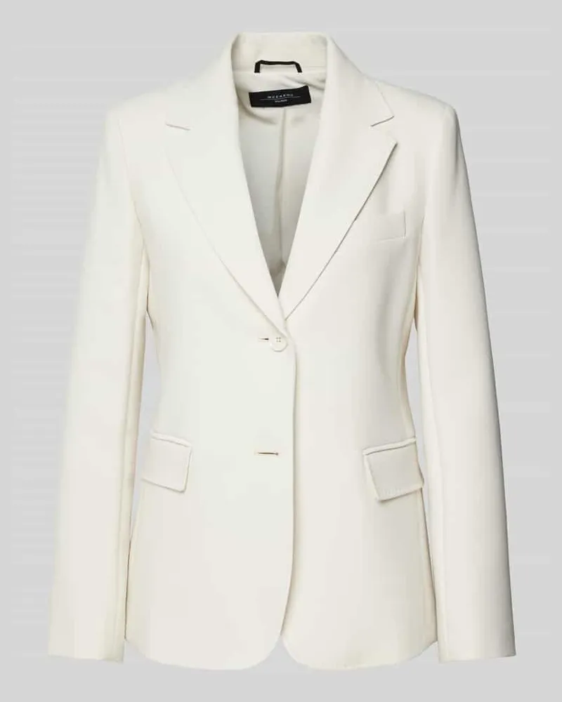 Max Mara Slim Fit Blazer mit Reverskragen Ecru
