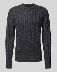 Casual Friday Strickpullover mit gerippten Abschlüssen Modell 'Karl Marine