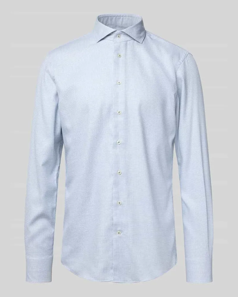Profuomo Slim Fit Business-Hemd mit Haifischkragen Modell 'Cutaway Marine