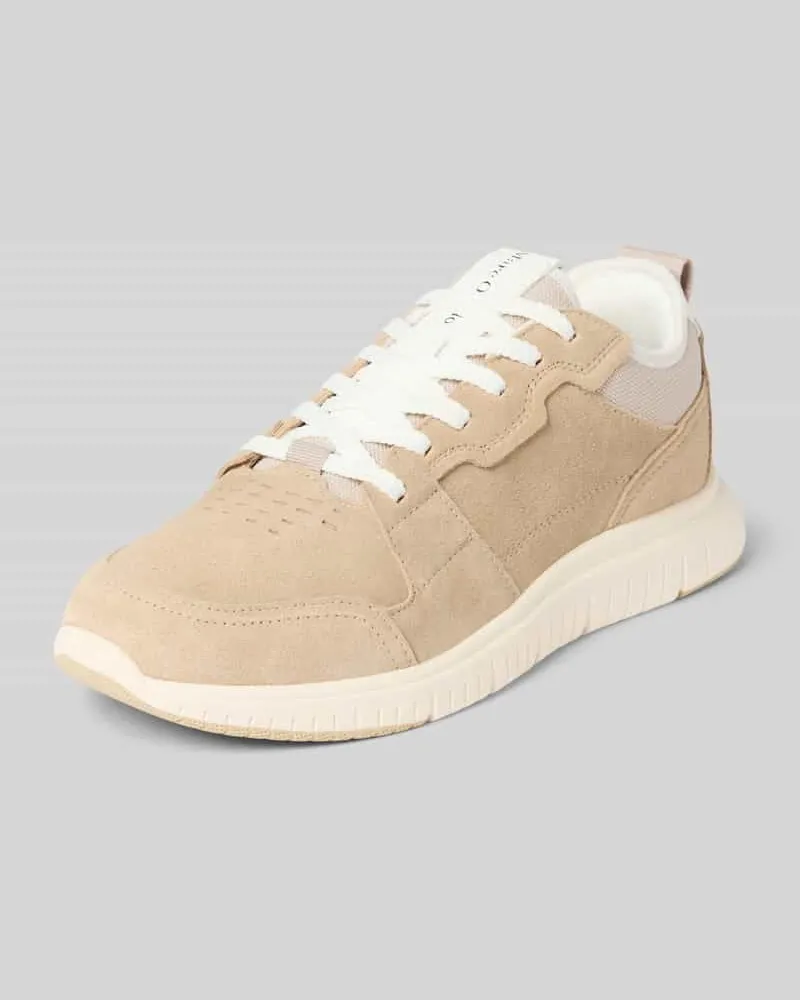 Marc O'Polo Low Top Sneaker aus echtem Rindsleder Beige