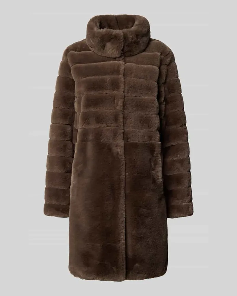 PETITE M. Wendejacke aus Webpelz mit Stehkragen Taupe