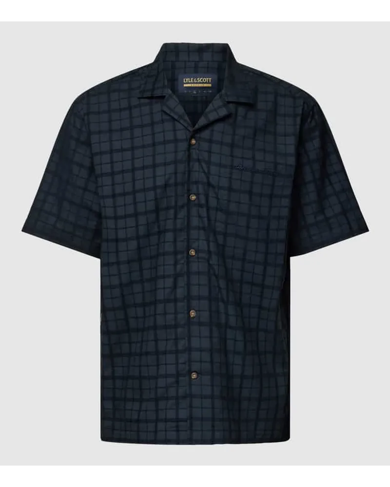 Lyle & Scott Freizeithemd mit Karomuster Modell 'Archive Polka Marine