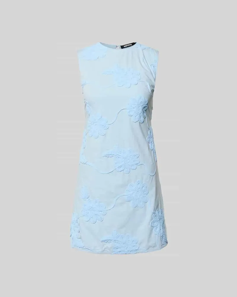 ROTATE Birger Christensen Minikleid mit Stretch-Anteil Hellblau