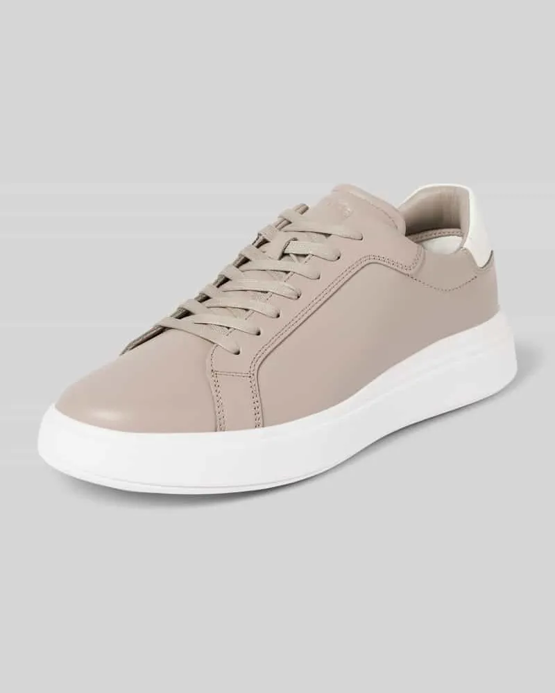 Calvin Klein Sneaker mit Schnürung in unifarbenem Design Beige