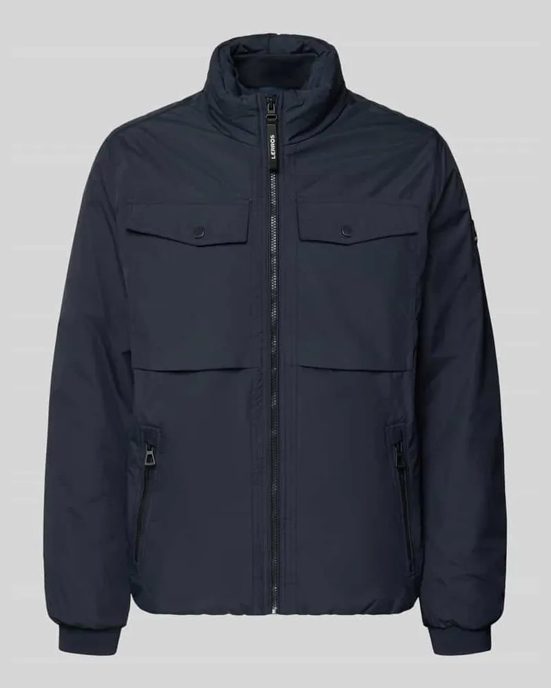 Lerros Jacke mit Stehkragen und Reißverschlusstaschen Black