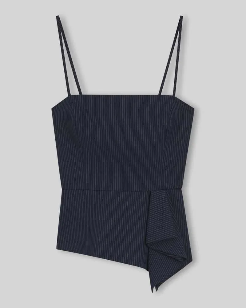 HUGO BOSS Regular Fit Blusentop mit Spaghettiträgern Modell 'CALITA Marine