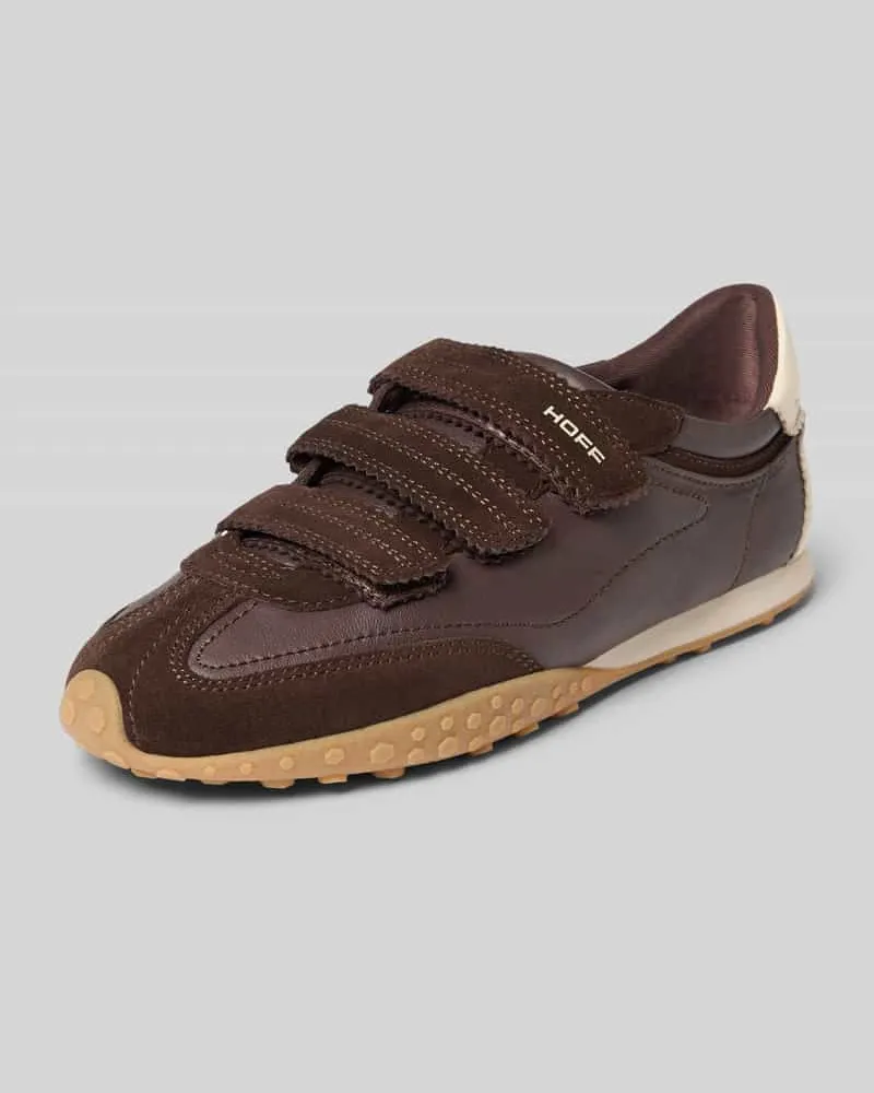 HOFF Sneaker aus echtem Leder mit Logo-Detail Modell 'Bridge Dunkelbraun