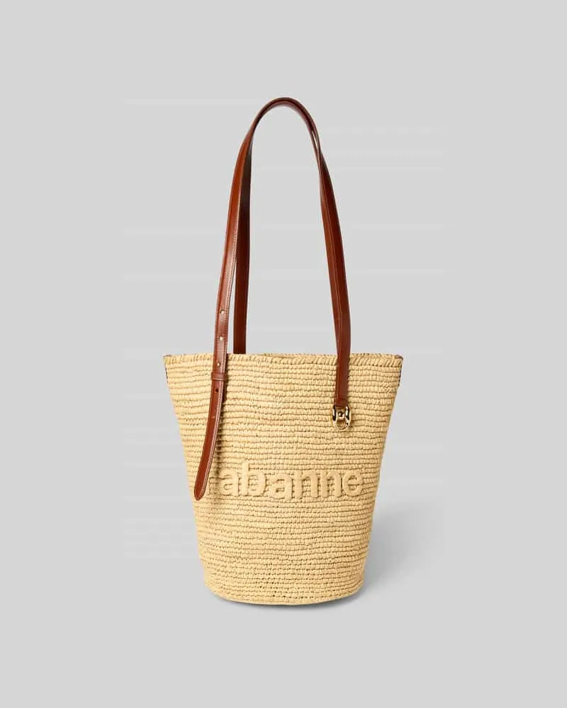 Paco Rabanne Tote Bag mit Label-Detail Beige