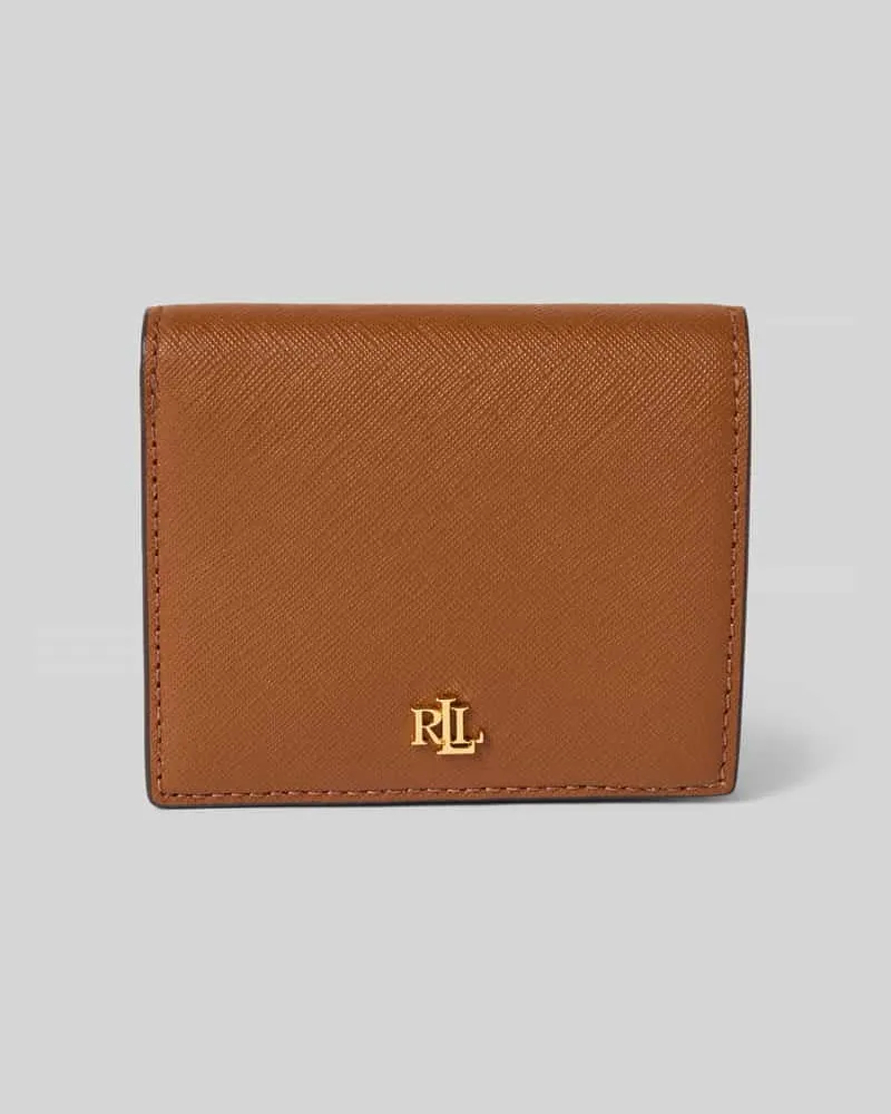 Ralph Lauren Portemonnaie mit Label-Applikation Cognac
