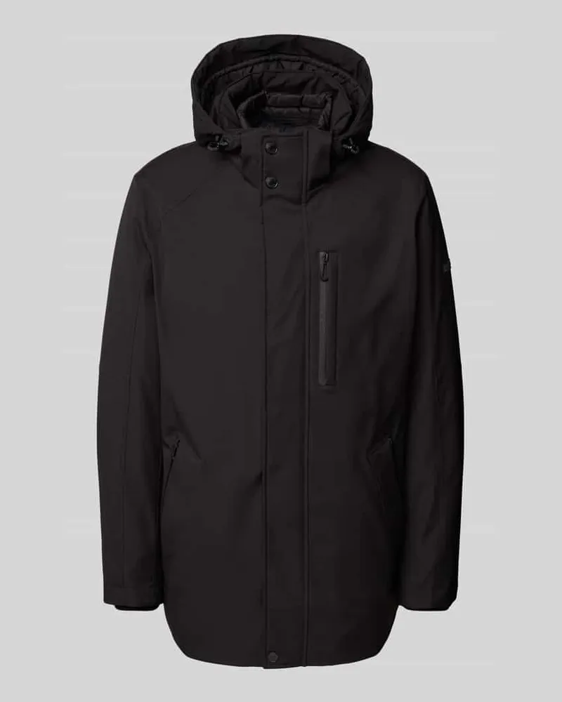 Bugatti Parka mit Kapuze Black