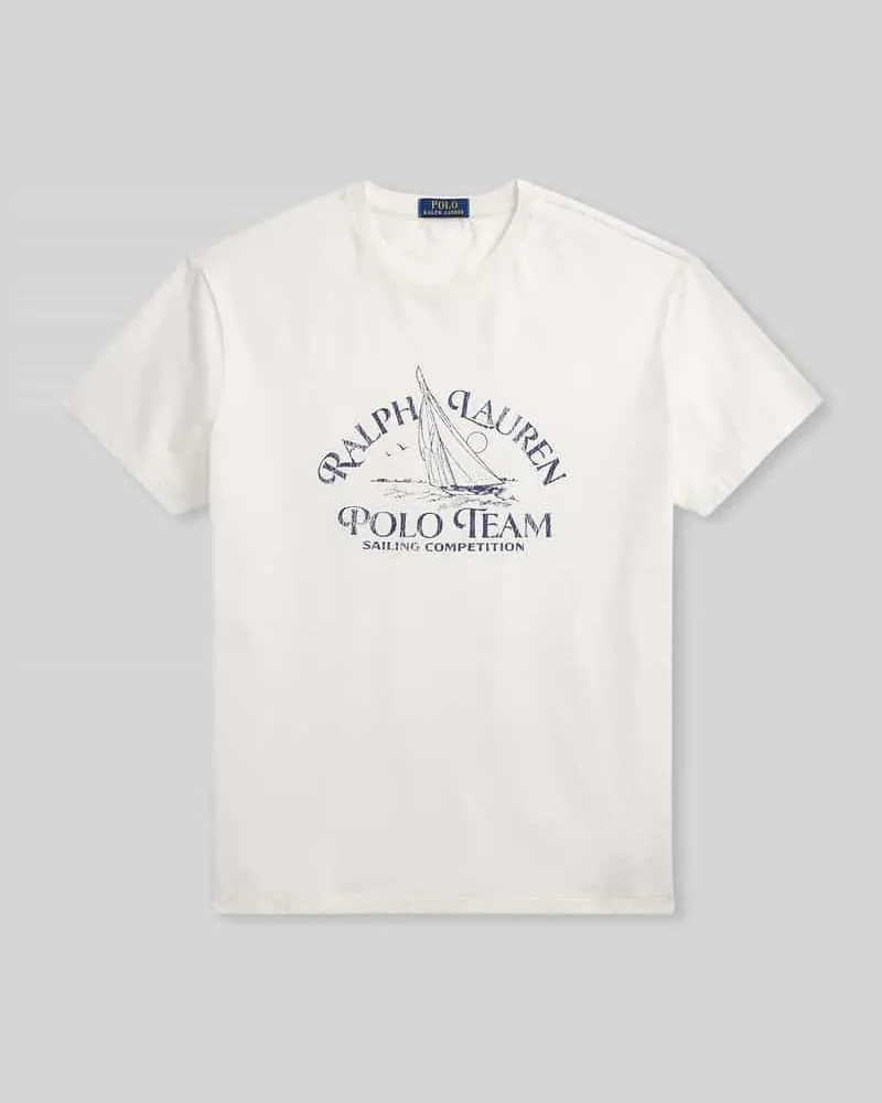 Ralph Lauren Regular Fit T-Shirt aus reiner Baumwolle Weiss