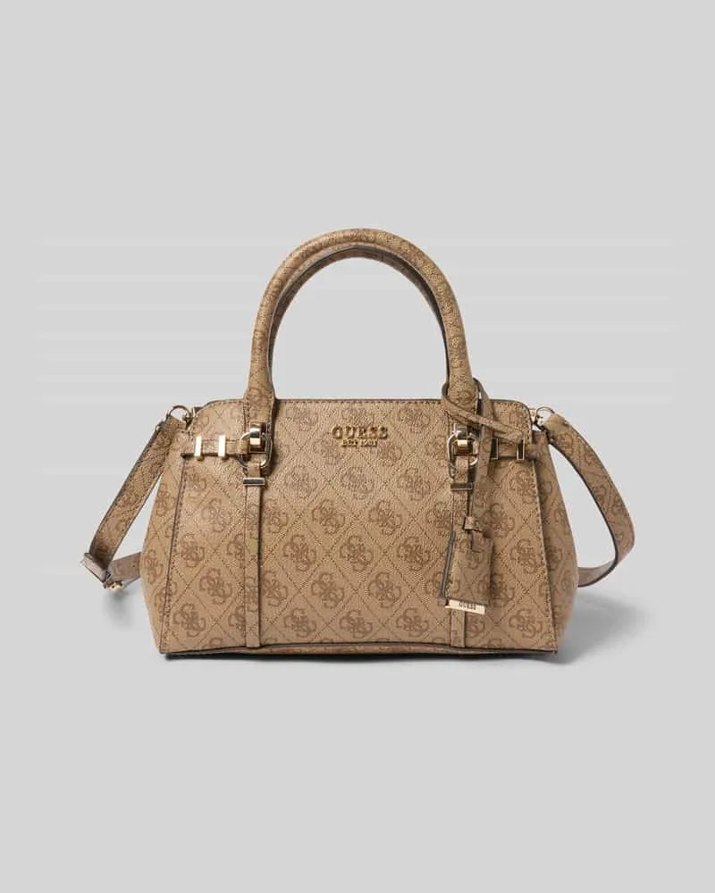 Guess Handtasche mit Logo-Muster Modell 'LEONA Hellbraun