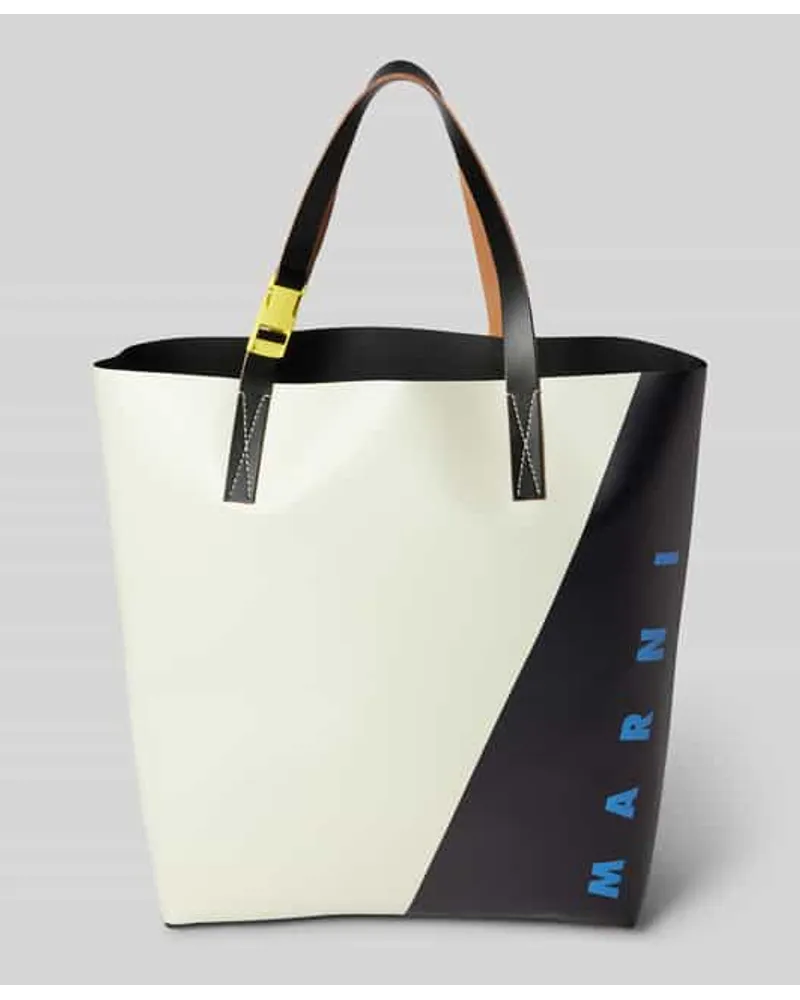 Marni Tote Bag mit Label-Print Black