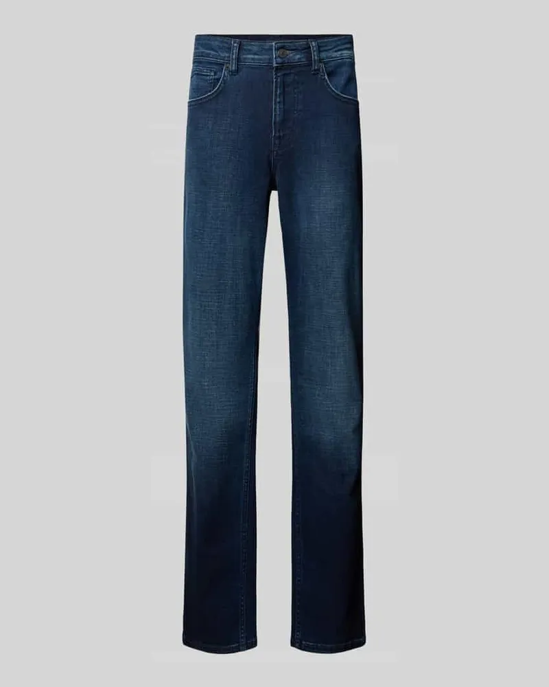 Pepe Jeans Straight Fit Jeans mit Dark Wash Dunkelblau