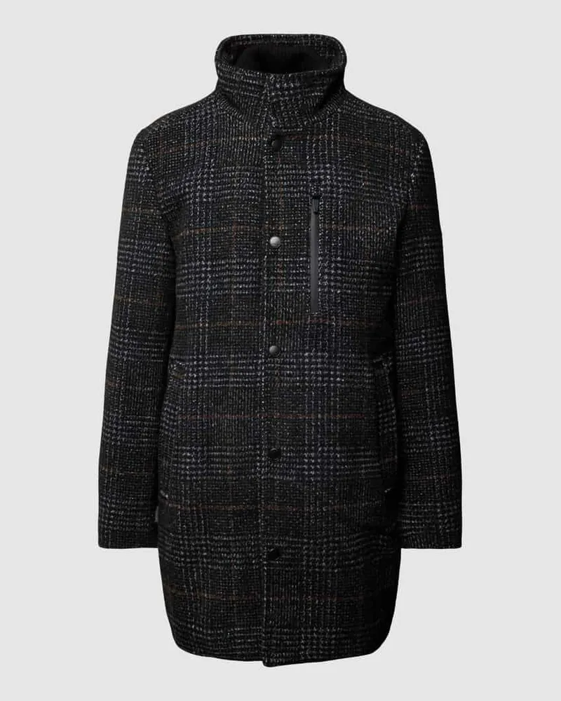 Tom Tailor Kurzmantel mit Glencheck-Muster Anthrazit