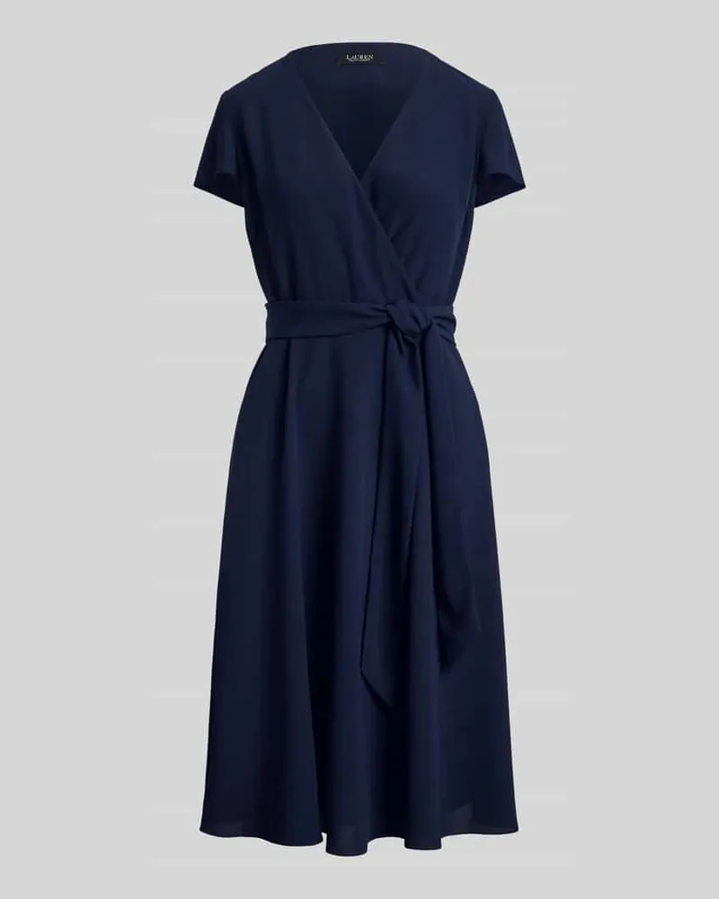 Ralph Lauren Tailliertes Freizeitkleid aus Chiffon Marine