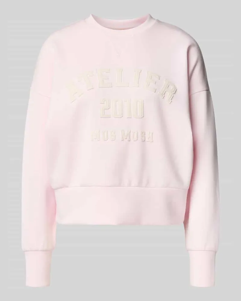 Mos Mosh Relaxed Fit Sweatshirt aus Viskose-Mix Modell 'Nima Hellrosa