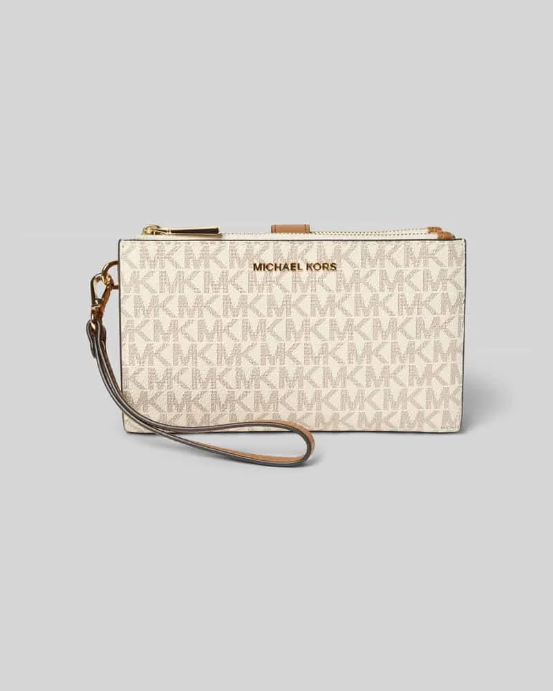 Michael Kors Portemonnaie mit Allover-Logo-Print Modell 'Jet Set Offwhite