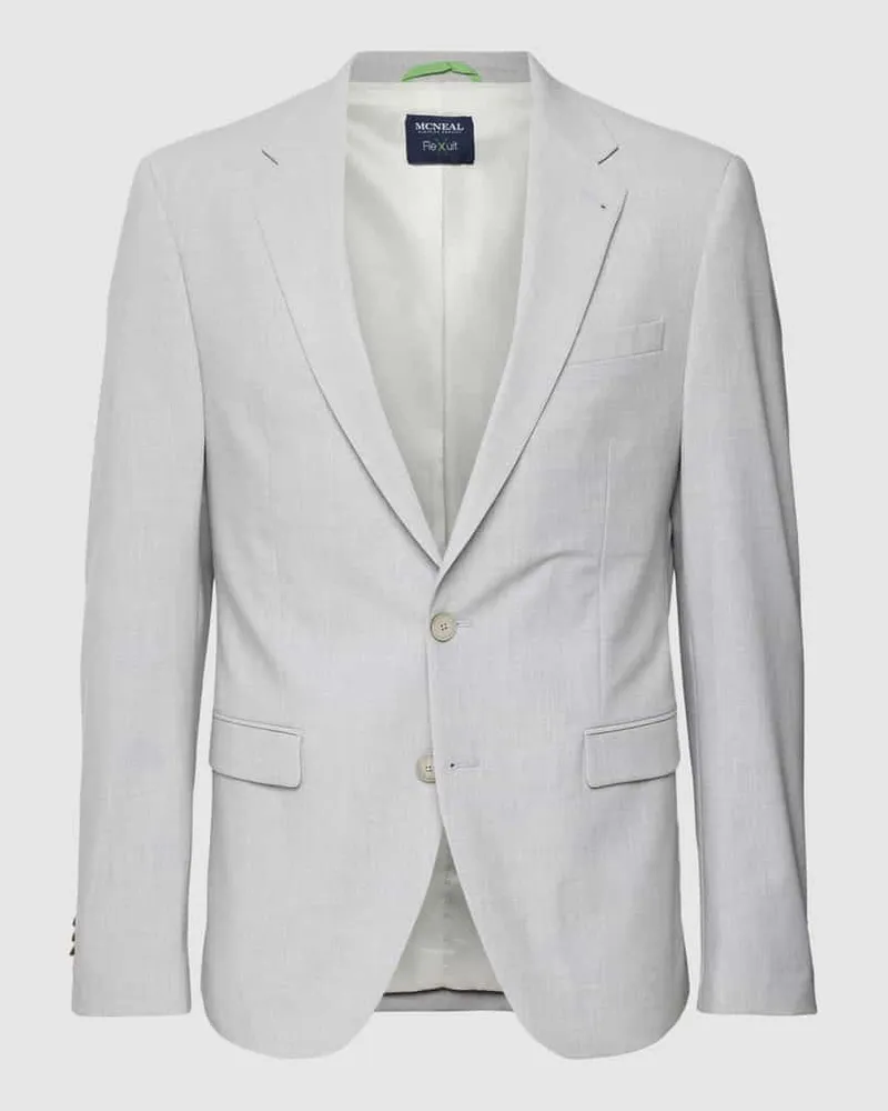 McNeal Slim Fit 2-Knopf-Sakko mit Viskose-Anteil Hellgrau