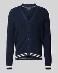 Olymp Strickjacke mit V-Ausschnitt Marine