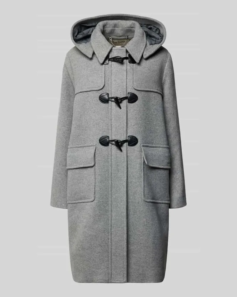 Barbour Comfort Fit Dufflecoat aus Woll-Mix Modell 'MELODY Hellgrau