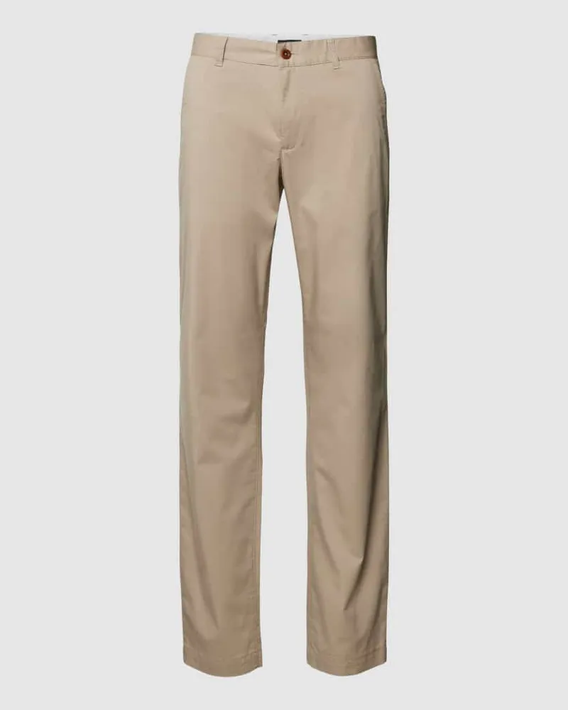 Alberto Slim Fit Chino mit seitlichen Eingrifftaschen Modell 'Ceramica Beige