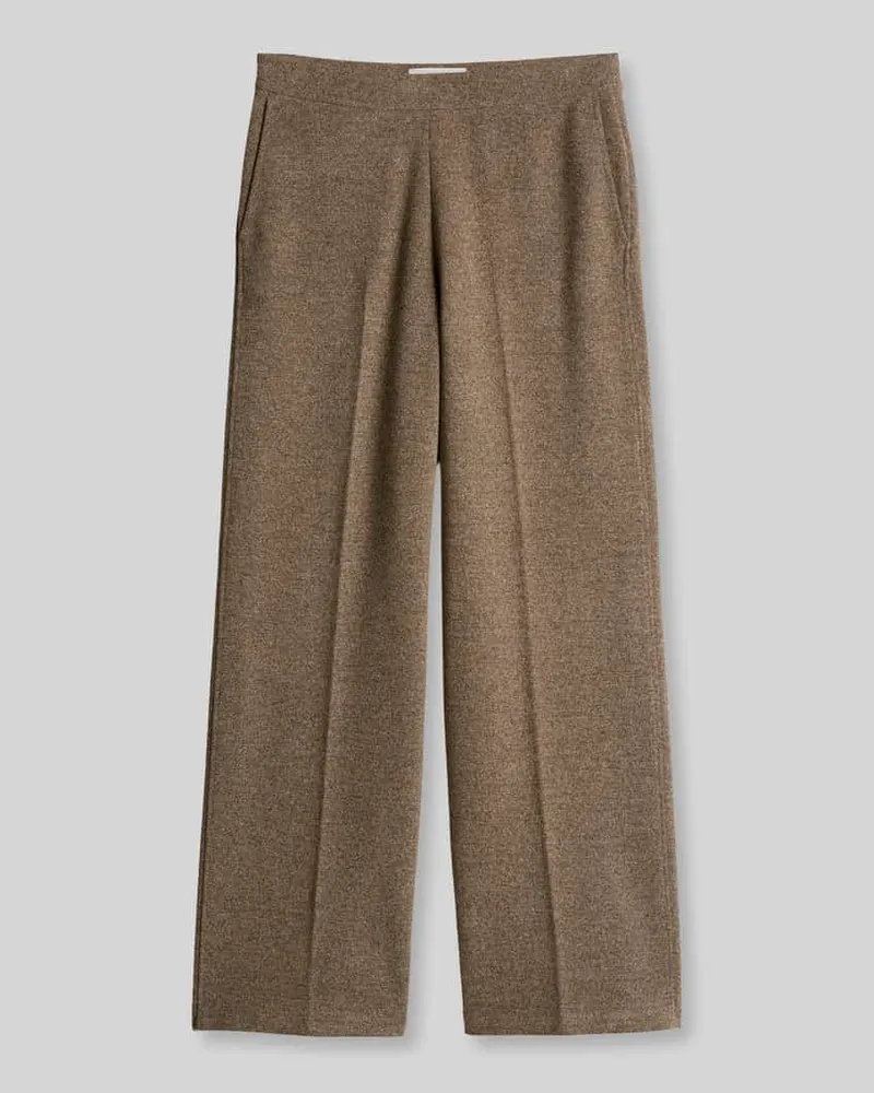 Marc O'Polo Relaxed Fit Anzughose aus Baumwoll-Mix mit Viskose-Anteil Dunkelbraun