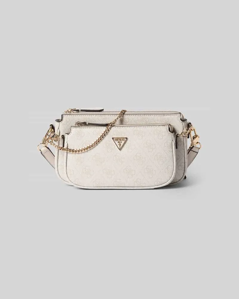 Guess Pouch mit Label-Applikation Modell 'NOELLE II Weiss