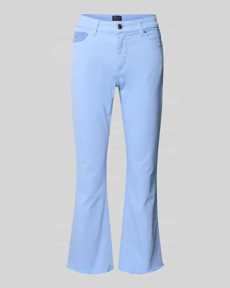 RAFFAELLO ROSSI  Regular Fit Jeans mit Fransen Rauchblau